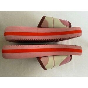 Coach Women’s Slides Sandals Pink Logo Comfort Slip On Size 8